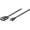 CABLE HDMI M-DVI-D 18+1 M 3MTS NIKEL