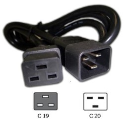 CABLE ALIMENTACION C19 H-C20 M 2M NEGRO