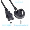 CABLE ALIMENTACION UK-C15 H 1,8MTS NEGRO