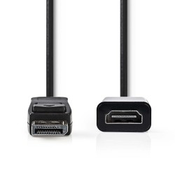 ADAPTADOR DISPLAYPORT M-HDMI H 20cm NEGR