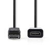 ADAPTADOR DISPLAYPORT M-HDMI H 20cm NEGR