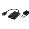 ADAPTADOR HDMI M a VGA H+AUDIO 15cm NEGR