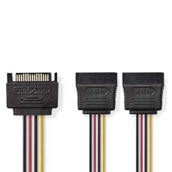 CABLE ALIMENTACION DOBLE SATA 15cm