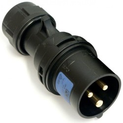 CETAC 2P+T 16A MACHO AEREO NEGRO