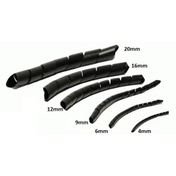 CINTA HELICOIDAL 4mm Int X 50MTS NEGRA