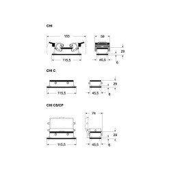 CARCASA BASE ZOCALO CHASIS HARTING 16B