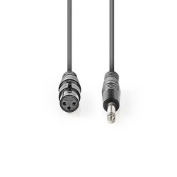 CABLE JACK 6,35 MN M-XLR3 H 10M GRIS OSC