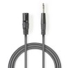 CABLE JACK 6,35 ST M-XLR3 M 5M GRIS OSCU