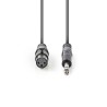 CABLE JACK 6,35 ST M-XLR3 H 1,5M GRIS OS