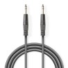 CABLE AUDIO JACK 6,3 M-M ESTEREO 1,5M GR