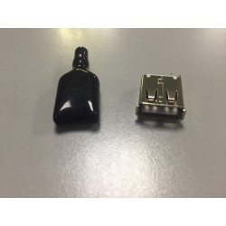 CONECTOR USB TIPO A HEMBRA SOLDAR AEREO