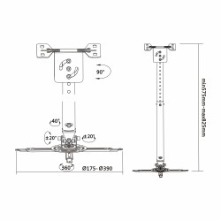 SOPORTE PROYECTOR TECHO EXTENSIBLE