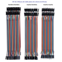 MAZO 40 CABLE PLANO H-H COLORES
