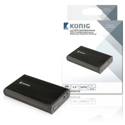 CAJA EXTERNA HDD 3,5" SATA USB 3.0 NEGRA