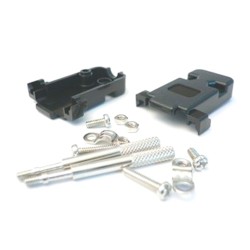 CARCASA DB9 PLASTICO NEGRO TORNILLO LARG