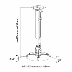 SOPORTE PROYECTOR TECHO PARED EXTENSIBLE