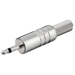 CONECTOR MINIJACK M 3,5mm MONO NIKEL