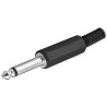 CONECTOR JACK M 6,35mm MONO PLASTICO NEG