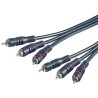 CABLE 3xRCA M-M 5MTS NEGRO VIDEO COMPONE