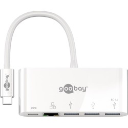 ADAPTADOR USB C M-RJ45 H+3xUSB 3.0+C 15c