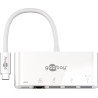ADAPTADOR USB C M-RJ45 H+3xUSB 3.0+C 15c