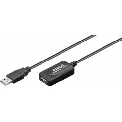 CABLE USB A 2.0 M-H AMPLIFICADO 10MTS CA