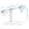 SOPORTE 2 TV MONITORES 17-27" GIRA INCLI