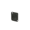 PLACA TAPA CIEGA SERIE D XLR NEGRA NEUTR