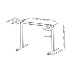 BASTIDOR ESCRITORIO MOTORIZADO AJUSTABLE