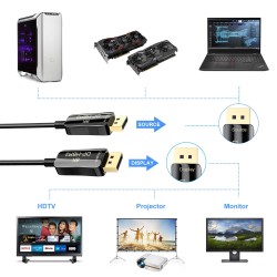 CABLE DISPLAYPORT 1.4 20M FIBRA OPTICA8K