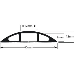 DLP CANAL DE SUELO 12X60mmX1,8M GRIS FLE