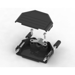 CARCASA DB37 LIBRO PLASTICO NEGRO
