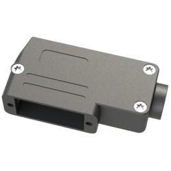 CARCASA DB9 PLASTICO CODO 90º NEGRO