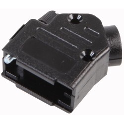 CARCASA DB9 PLASTICO CODO 45º NEGRO