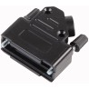 CARCASA DB15 PLASTICO CODO 45º NEGRO