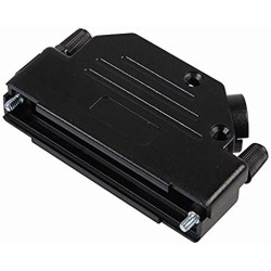 CARCASA DB37 PLASTICO CODO 45º NEGRO