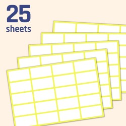 PACK 500u ETIQUETA PEGATINA BLANCA 40x20