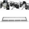 PANEL 19" 24P RJ45 VACIO CON GUIA 0,5U