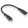 CABLE USB C M-H 0,15M NEGRO V3.1