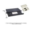 BANDEJA 19" 1U 12xSC DUPLEX NEGRA