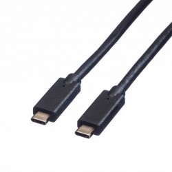 CABLE USB C M-M 1M NEGRO V3.1 15W