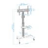 SOPORTE TV SUELO CON RUEDAS + ATRIL 65"