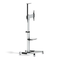 SOPORTE TV SUELO CON RUEDAS + ATRIL 70"