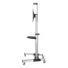 SOPORTE TV SUELO CON RUEDAS + ATRIL 70"