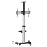 SOPORTE TV SUELO CON RUEDAS + ATRIL 70"