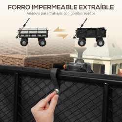 CARRO DE CARGA HASTA 300Kg NEGRO