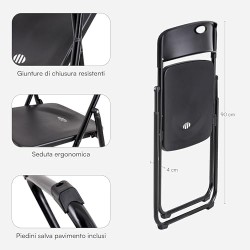 Silla Plegable Estructura Acero y PVC