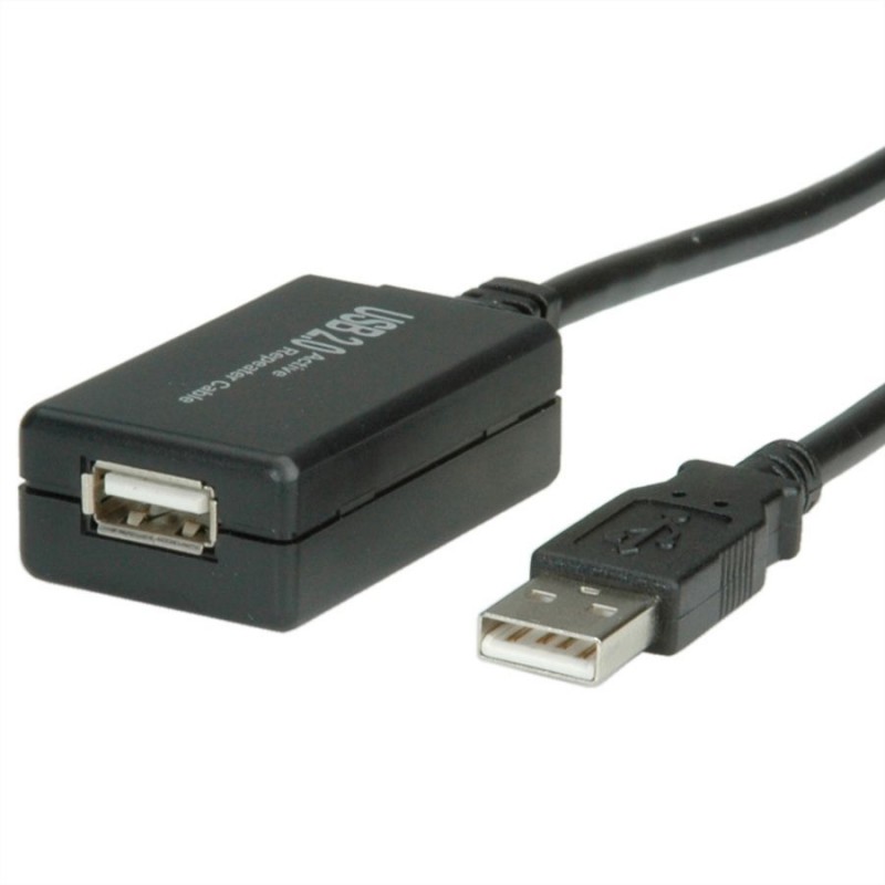 CABLE USB A 2.0 M-H AMPLIFICADO 12M