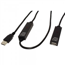 CABLE USB A 2.0 M-H AMPLIFICADO 30M