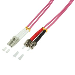 JUMPER DUPLEX OM4 ST-LC 2M (FUCSIA) 3mm